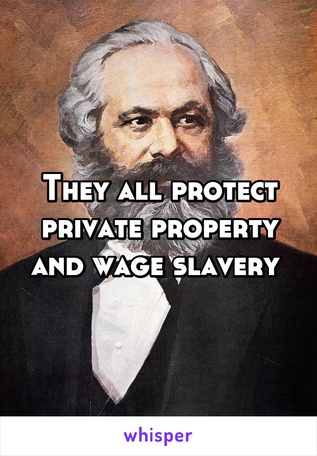 They all protect private property and wage slavery 