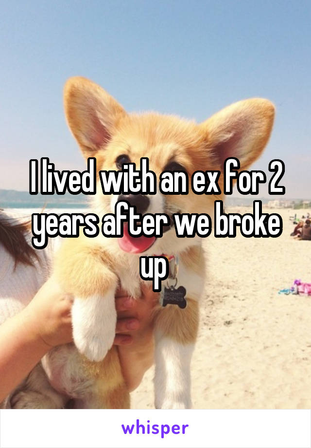 I lived with an ex for 2 years after we broke up 