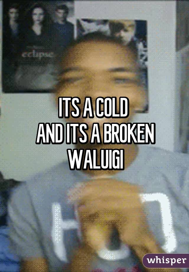 ITS A COLD 
AND ITS A BROKEN
WALUIGI