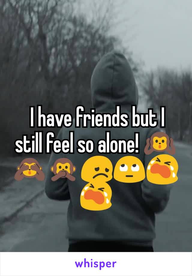  I have friends but I still feel so alone! 🙉🙈🙊😞🙄😭😭