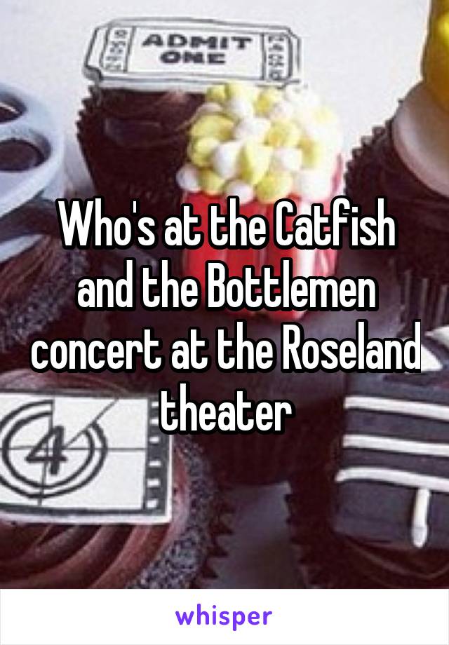 Who's at the Catfish and the Bottlemen concert at the Roseland theater