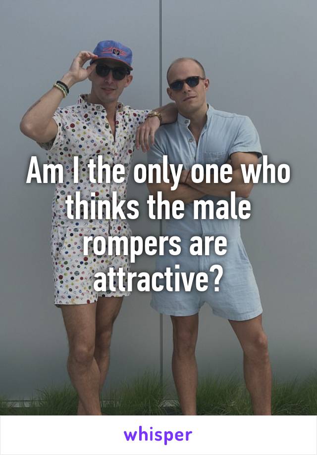 Am I the only one who thinks the male rompers are  attractive?