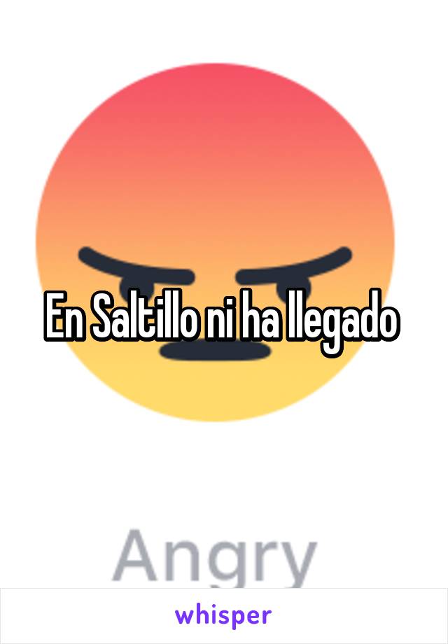 En Saltillo ni ha llegado 