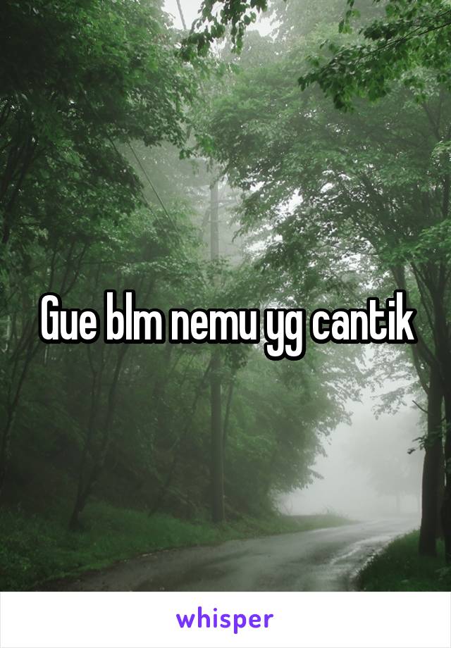 Gue blm nemu yg cantik