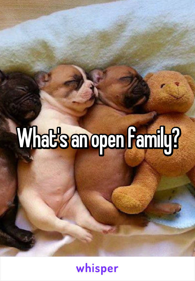 What's an open family?