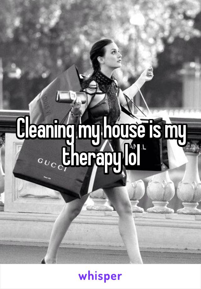 Cleaning my house is my therapy lol