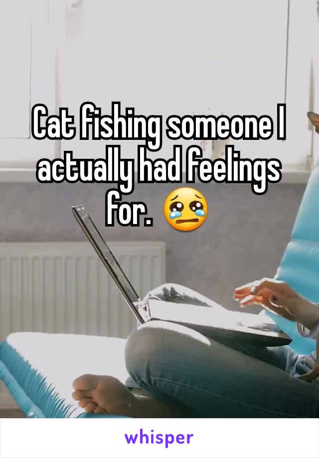 Cat fishing someone I actually had feelings for. 😢