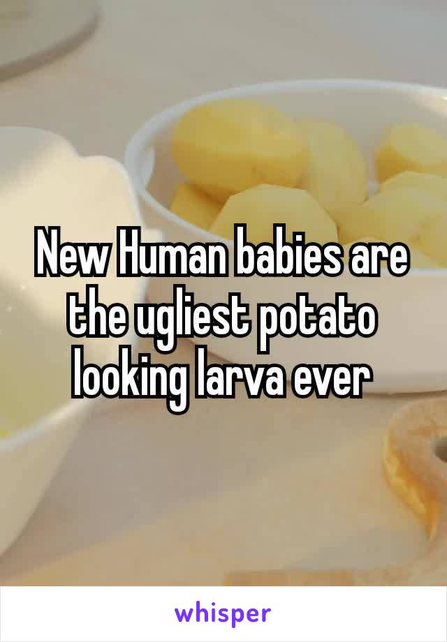 New Human babies are the ugliest​ potato looking larva ever