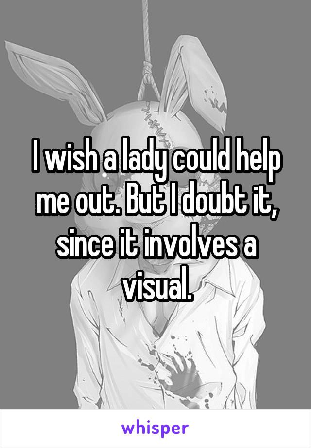 I wish a lady could help me out. But I doubt it, since it involves a visual.