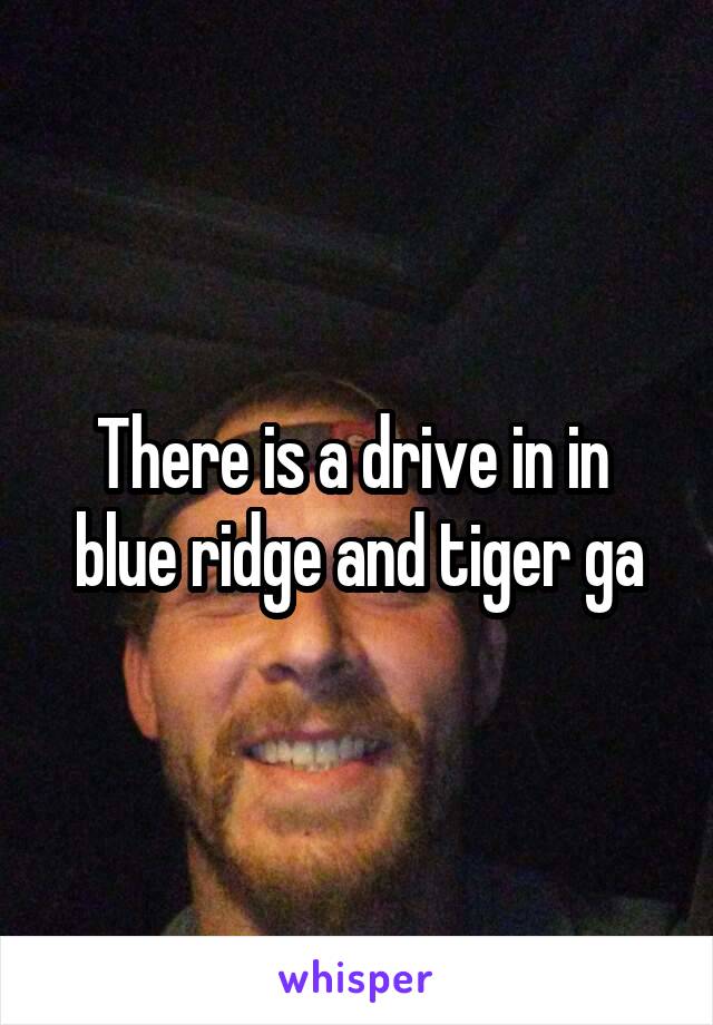 There is a drive in in  blue ridge and tiger ga