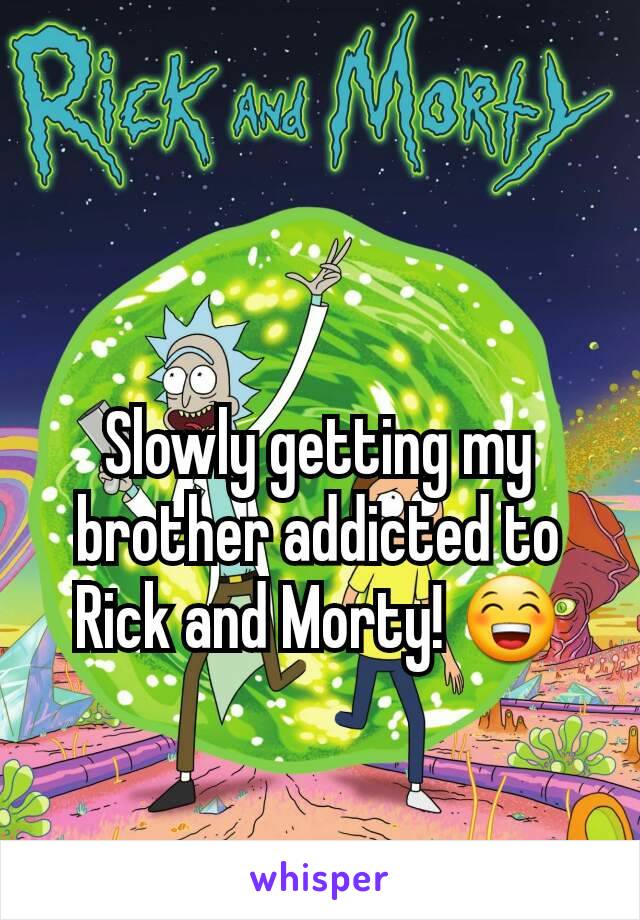 Slowly getting my brother addicted to Rick and Morty! 😁