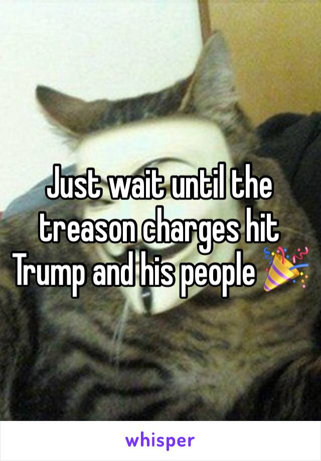 Just wait until the treason charges hit Trump and his people 🎉