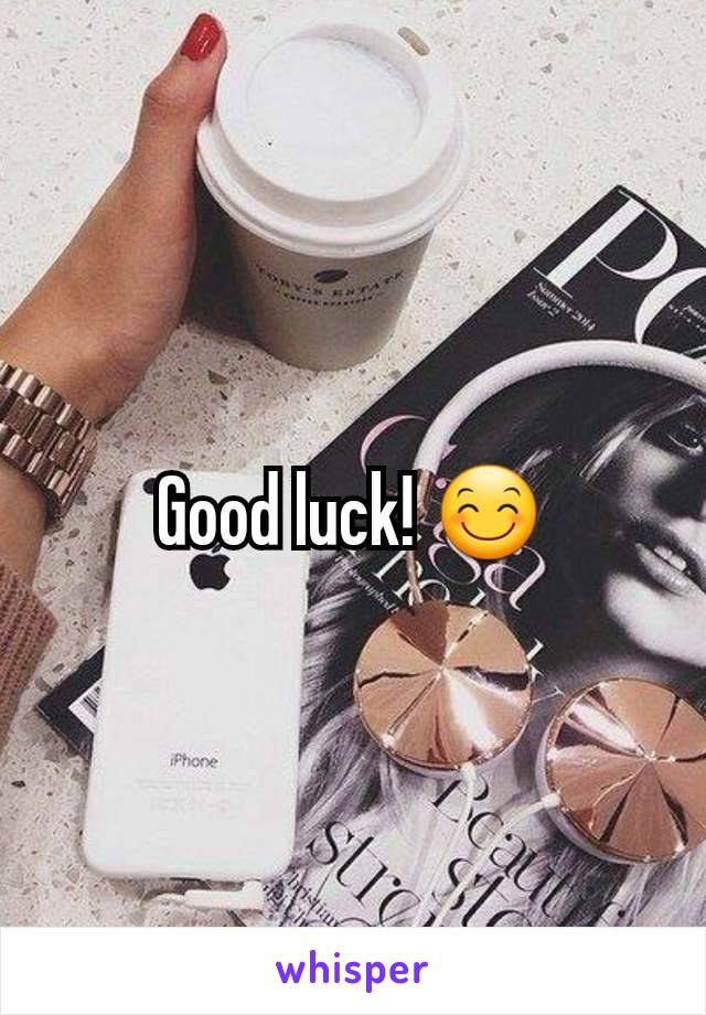 Good luck! 😊
