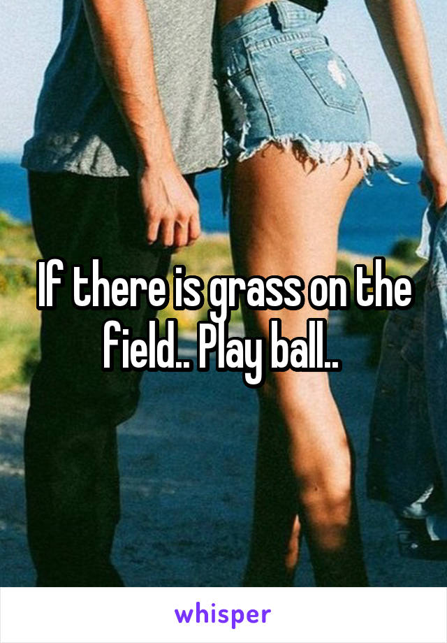 If there is grass on the field.. Play ball.. 