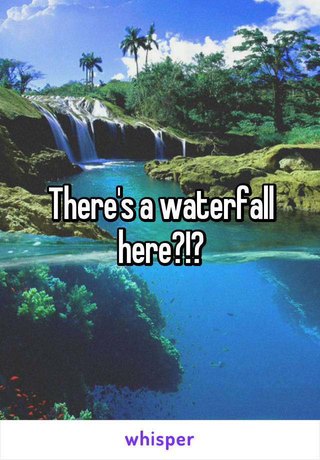 There's a waterfall here?!?