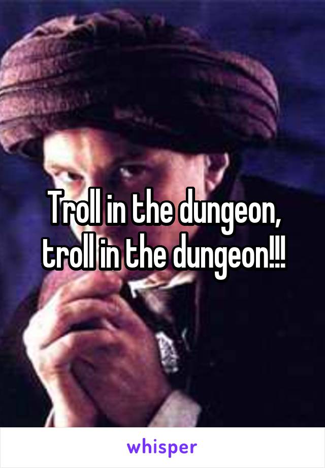 Troll in the dungeon, troll in the dungeon!!!