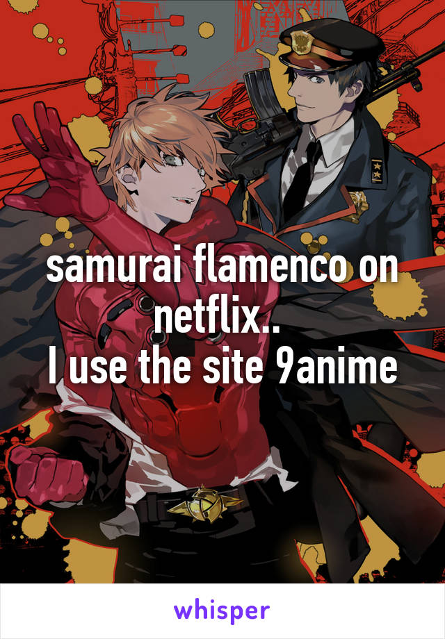 samurai flamenco on netflix.. 
I use the site 9anime