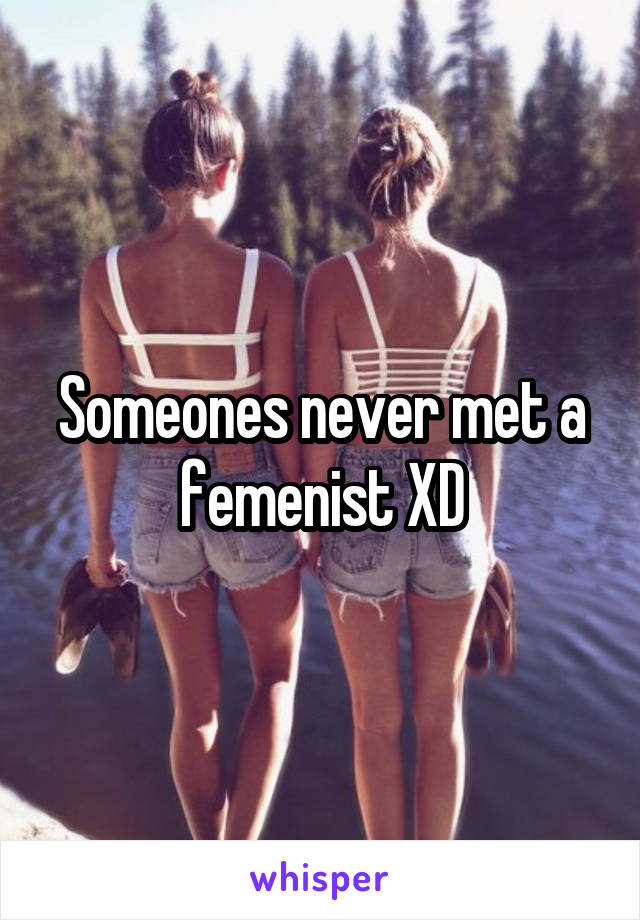 Someones never met a femenist XD