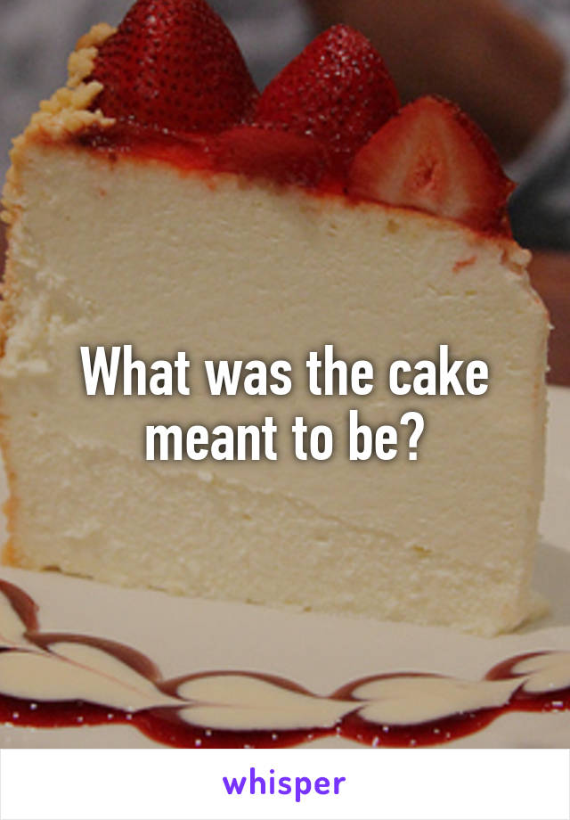 What was the cake meant to be?