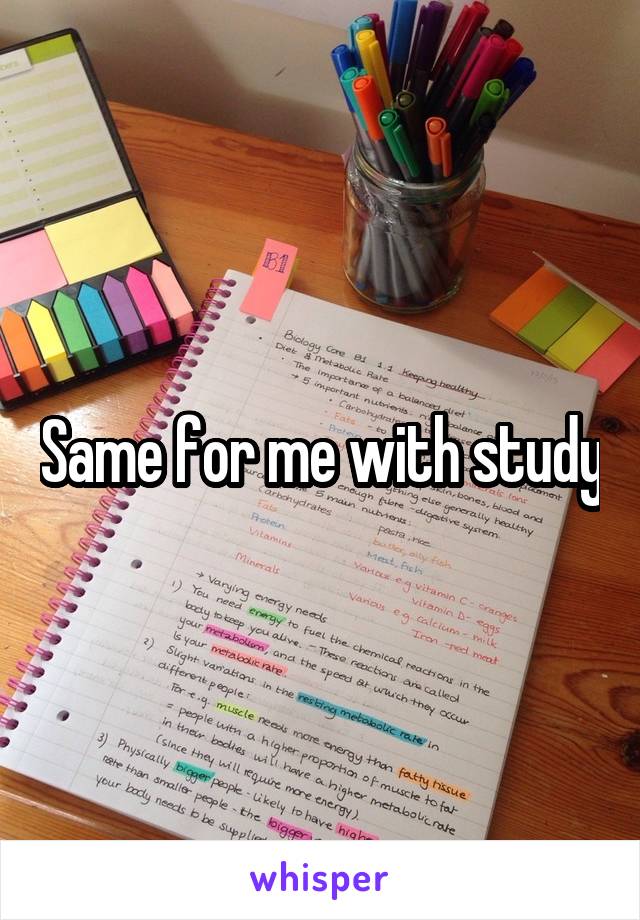 Same for me with study