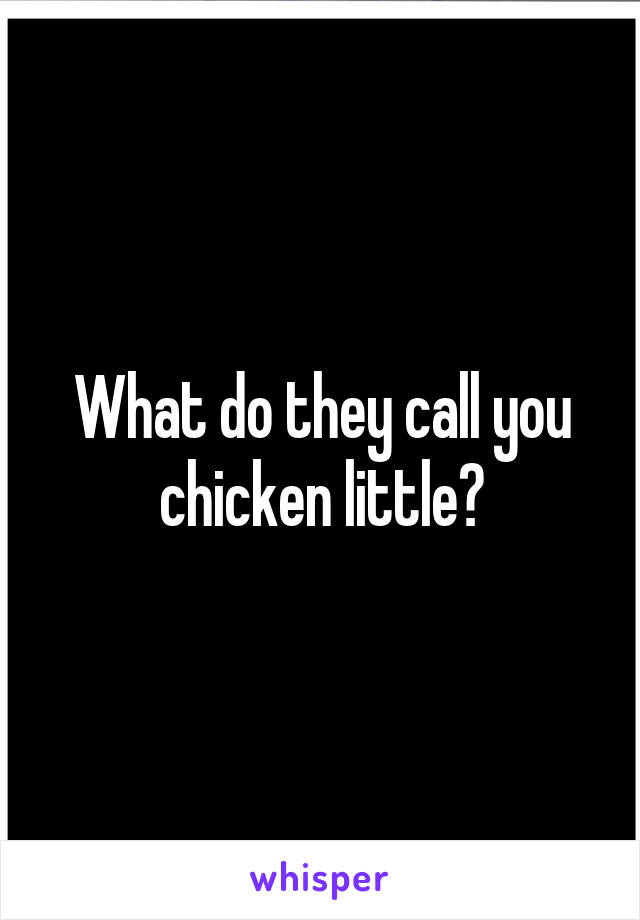 What do they call you chicken little?