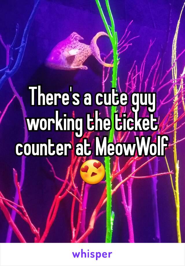 There's a cute guy working the ticket counter at MeowWolf 😍