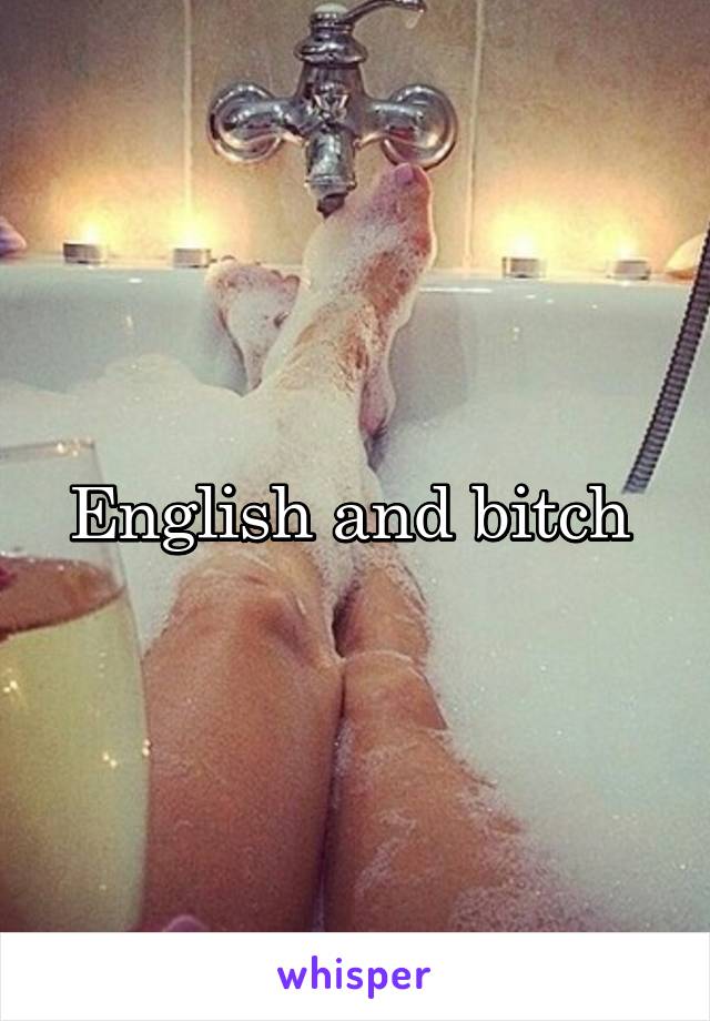 English and bitch 