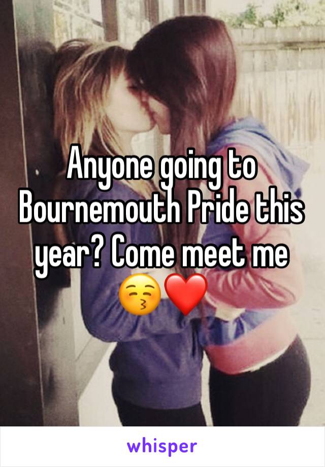 Anyone going to Bournemouth Pride this year? Come meet me 😚❤