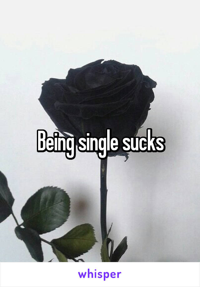 Being single sucks