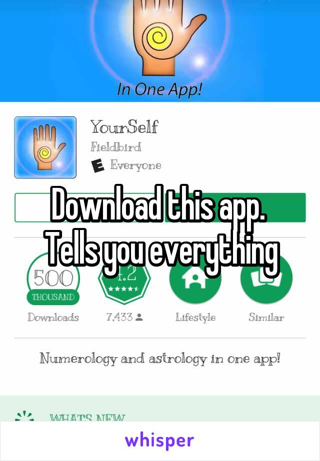 Download this app. 
Tells you everything