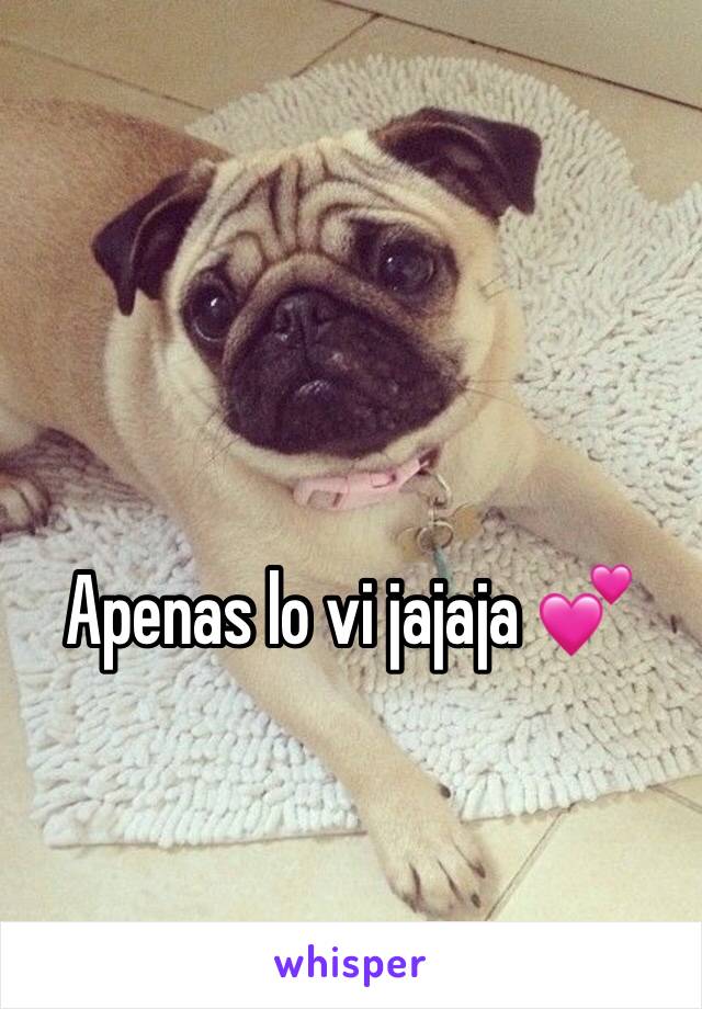 Apenas lo vi jajaja 💕