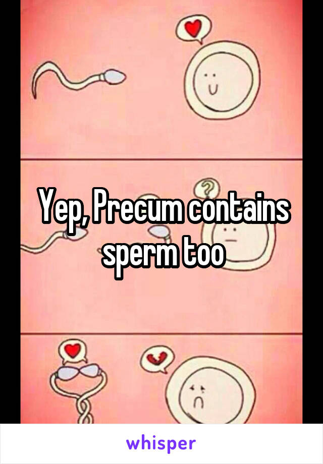 Yep, Precum contains sperm too