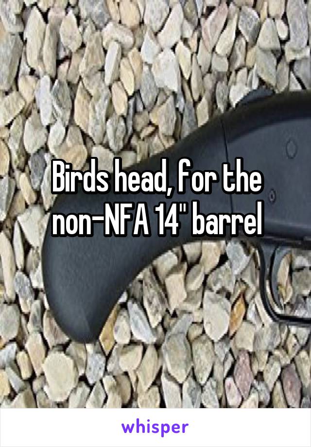 Birds head, for the non-NFA 14" barrel
