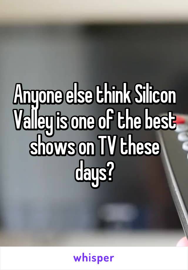  Anyone else think Silicon Valley is one of the best shows on TV these days?