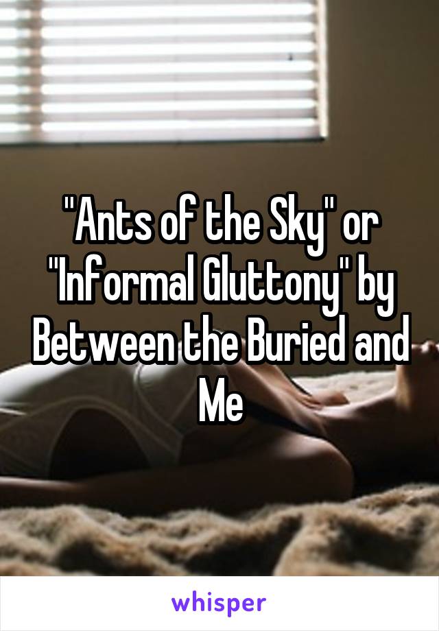 "Ants of the Sky" or "Informal Gluttony" by Between the Buried and Me