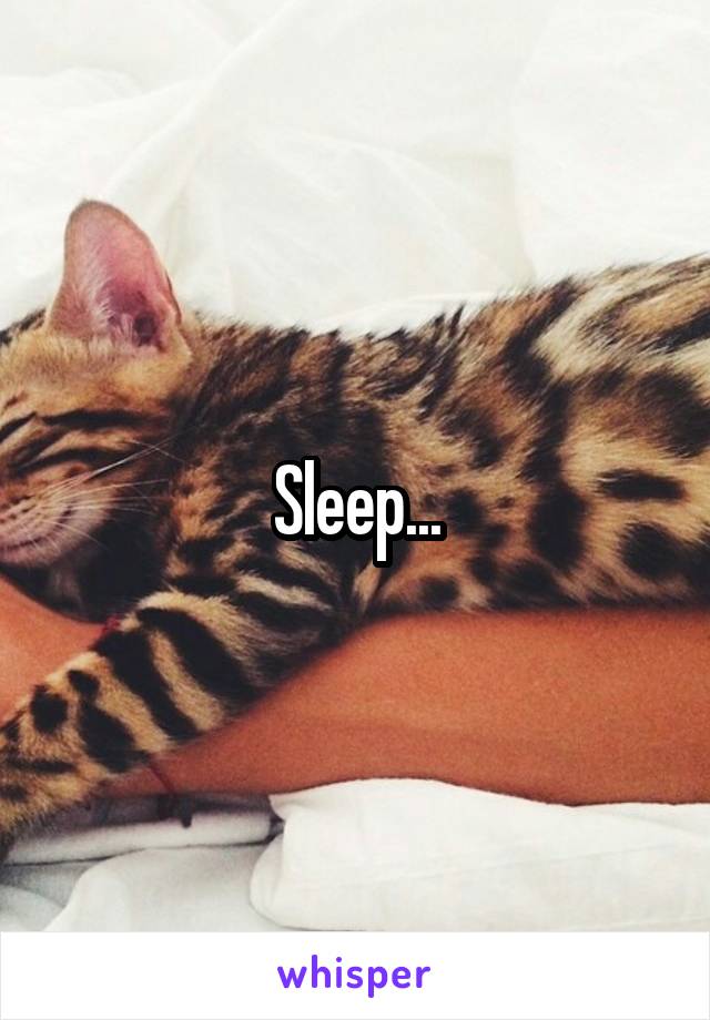 Sleep...