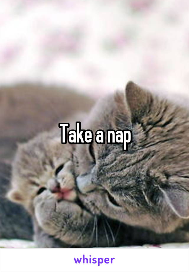 Take a nap