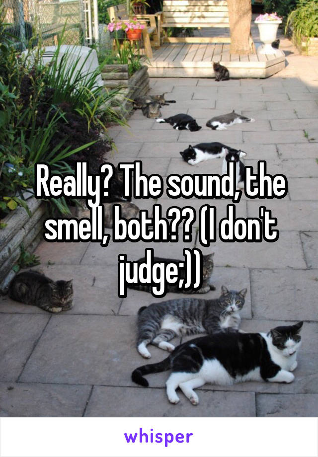 Really? The sound, the smell, both?? (I don't judge;))