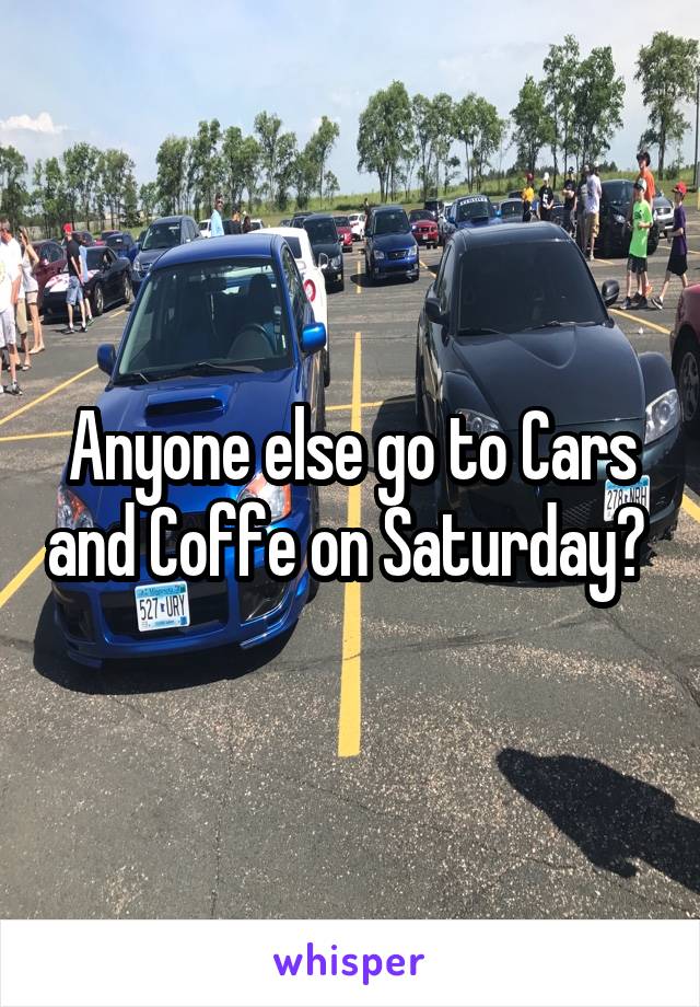 Anyone else go to Cars and Coffe on Saturday? 