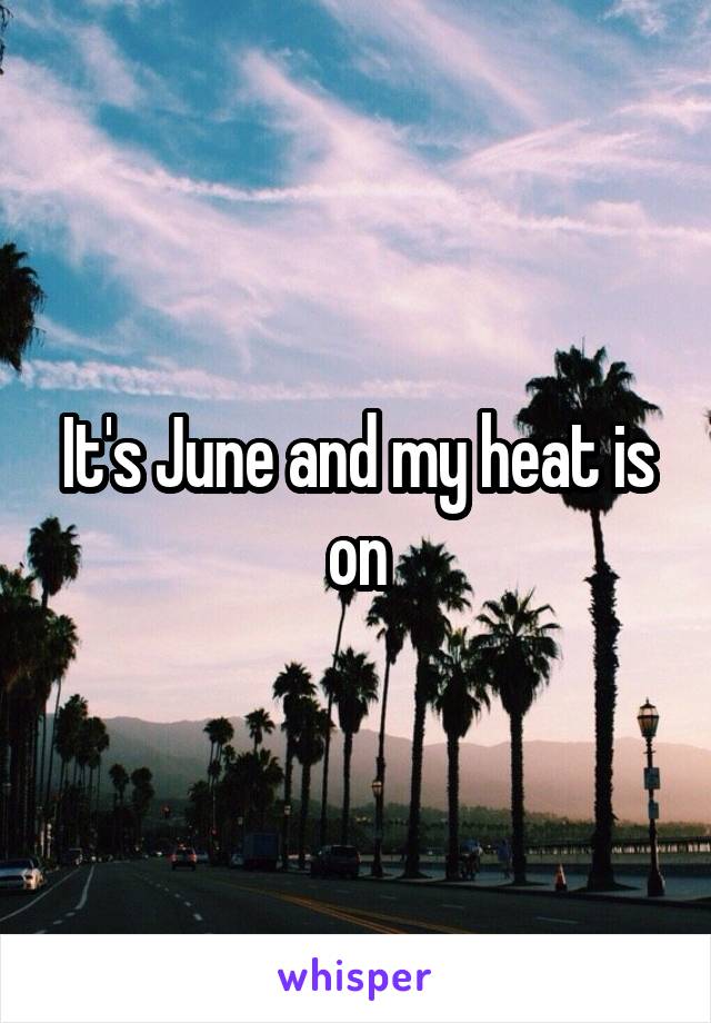 It's June and my heat is on