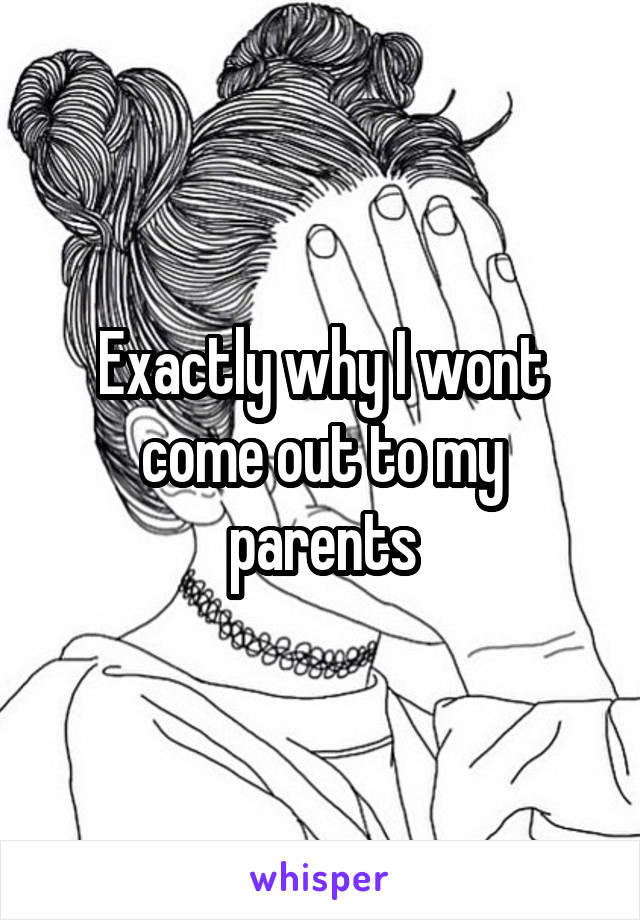 Exactly why I wont come out to my parents