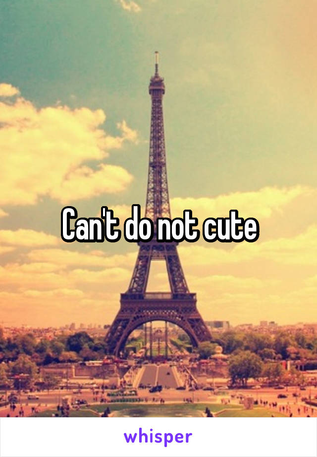 Can't do not cute