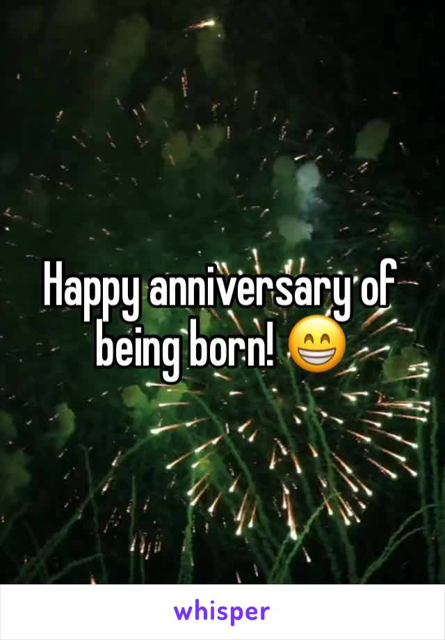 Happy anniversary of being born! 😁