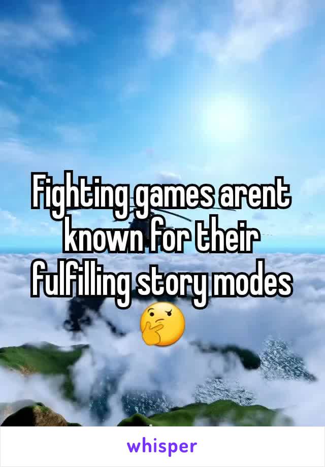 Fighting games arent known for their fulfilling story modes 🤔