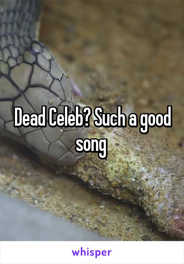Dead Celeb? Such a good song 