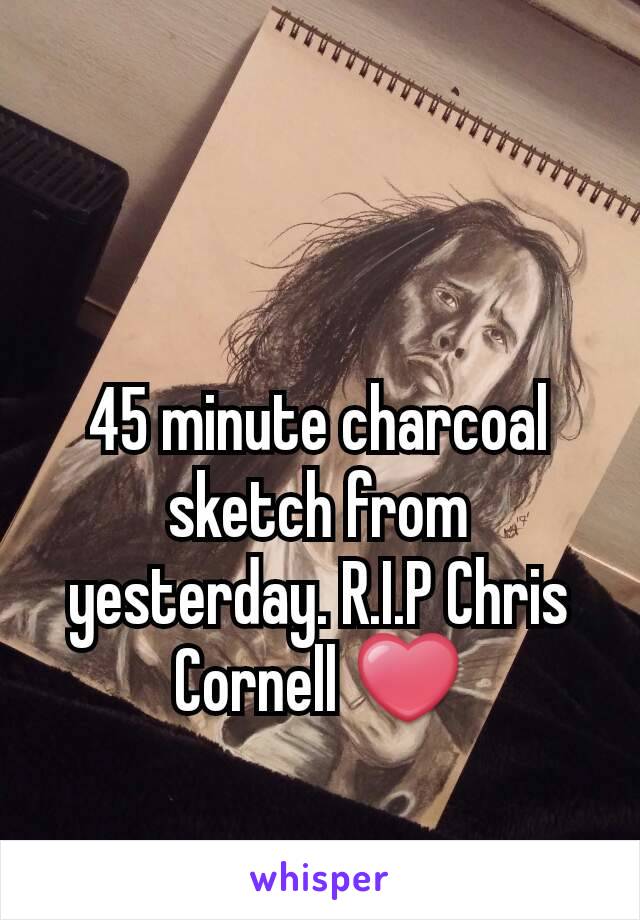 

45 minute charcoal sketch from yesterday. R.I.P Chris Cornell ❤