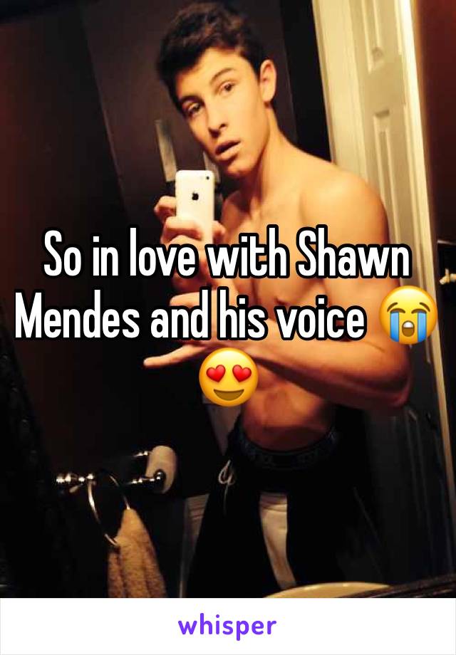 So in love with Shawn Mendes and his voice 😭😍