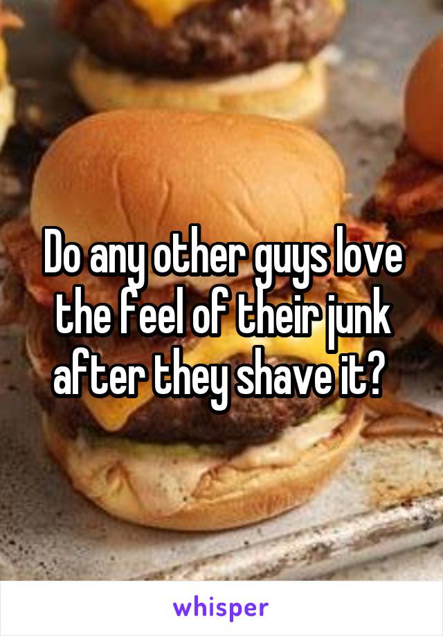 Do any other guys love the feel of their junk after they shave it? 