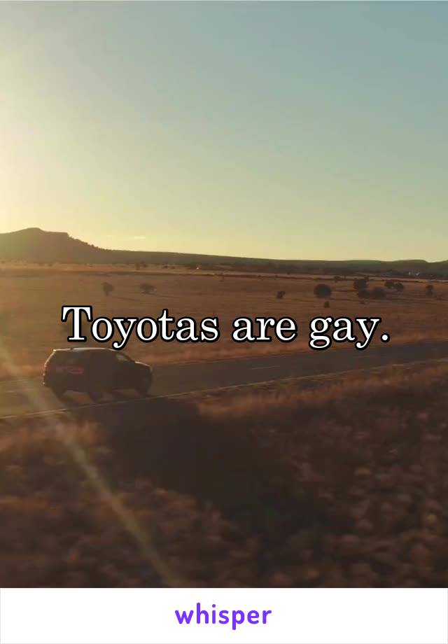 Toyotas are gay.