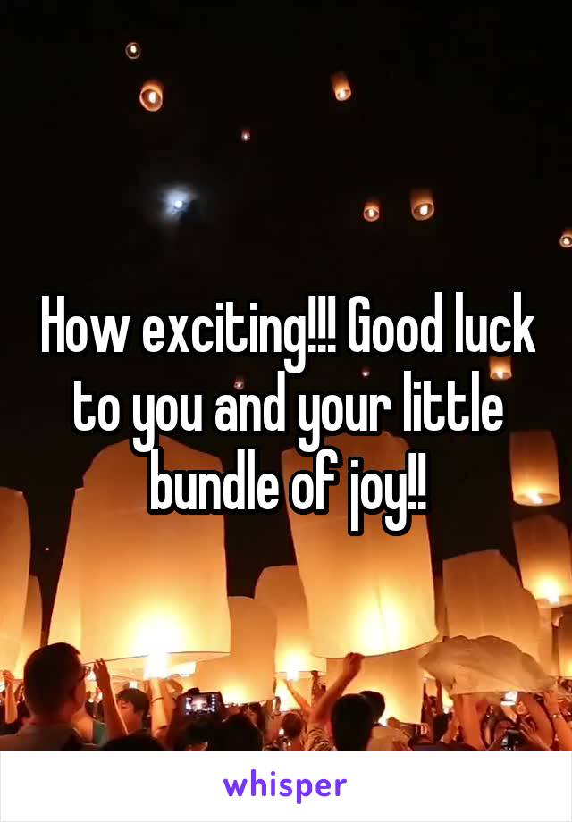 How exciting!!! Good luck to you and your little bundle of joy!!